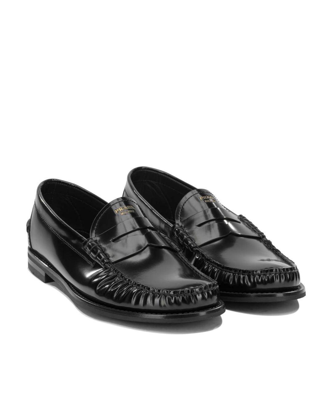 PRADA Черные лоферы из лакированной кожи, фото 2