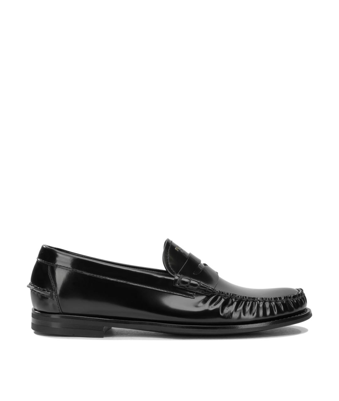 PRADA Черные лоферы из лакированной кожи, фото 1