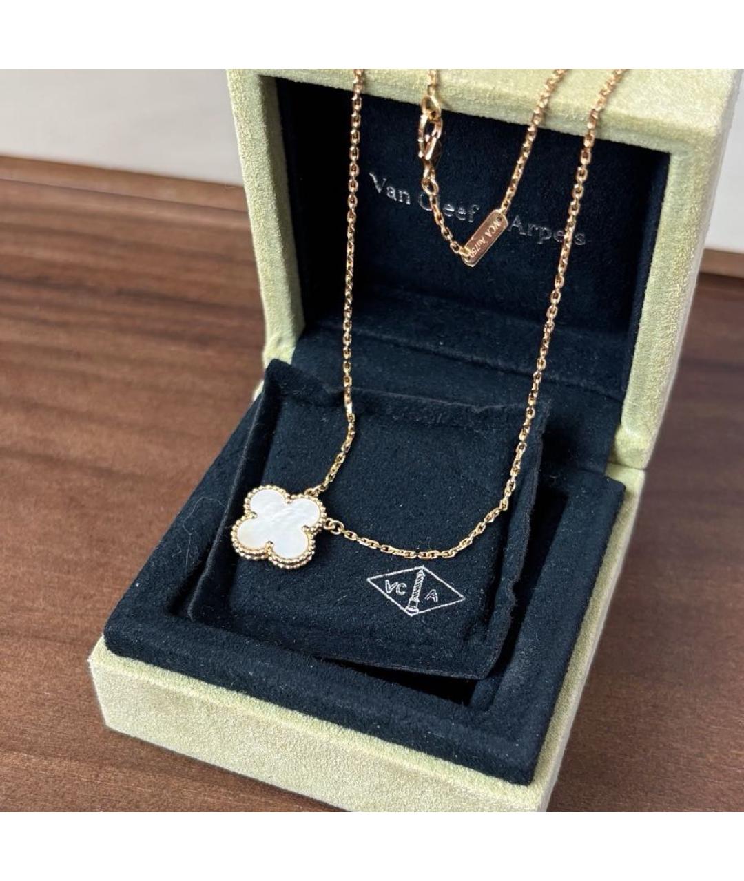 VAN CLEEF & ARPELS Белое колье из желтого золота, фото 3