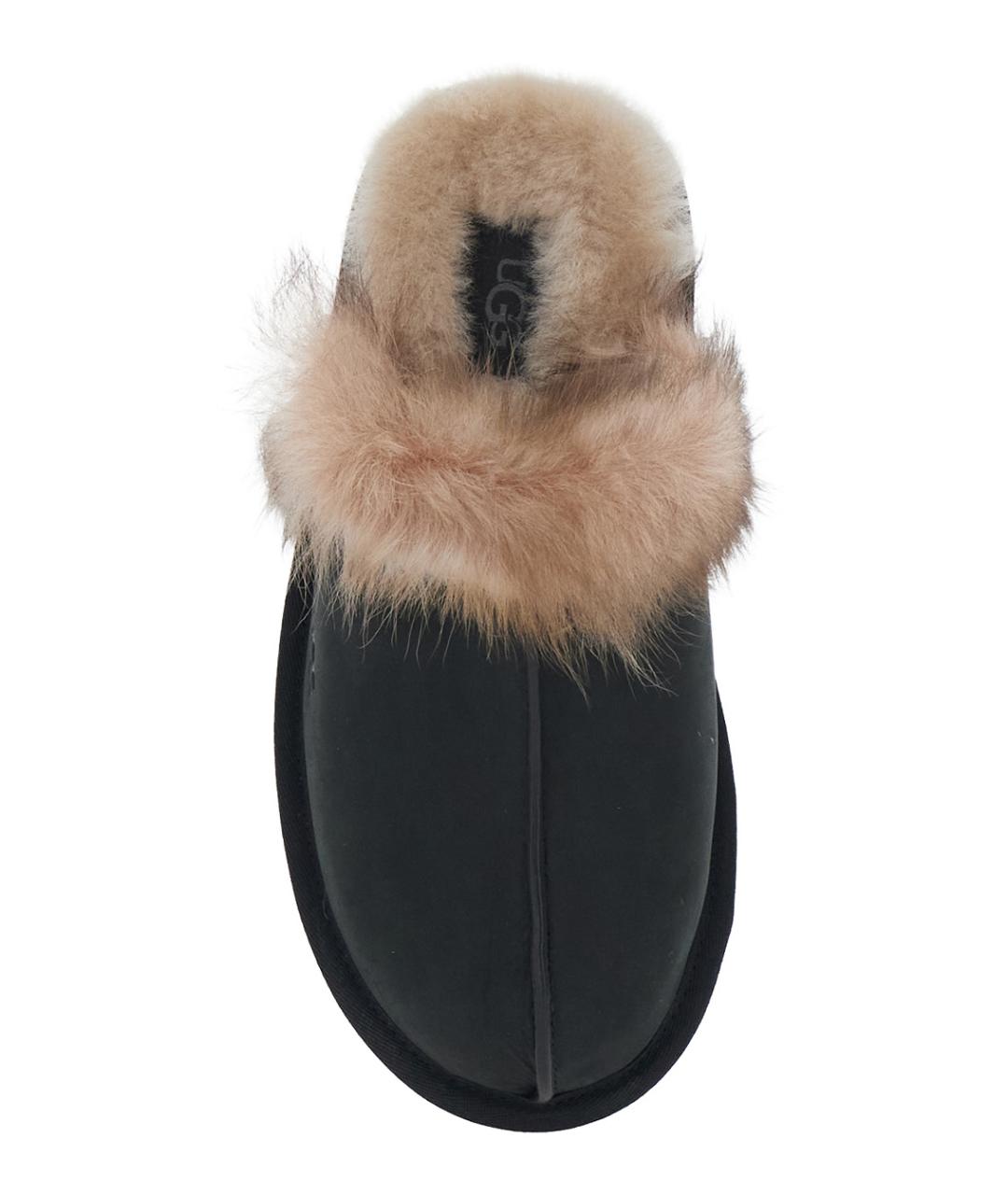 UGG Черные нубуковые сабо, фото 4