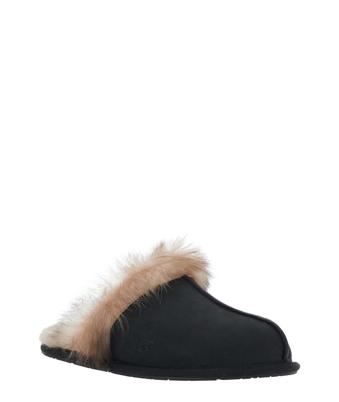 UGG Черные нубуковые сабо, фото 2