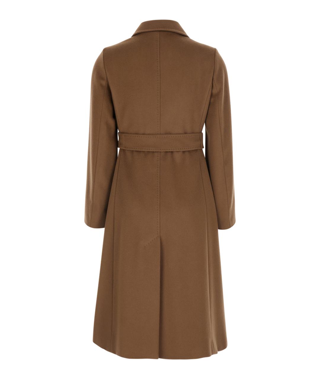 MAX MARA STUDIO Коричневое шерстяное пальто, фото 2