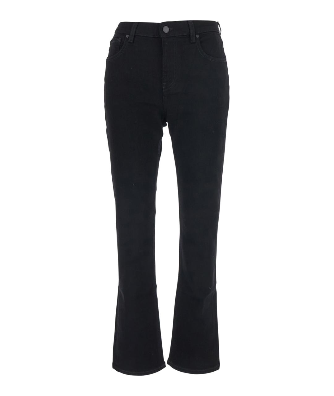 AG JEANS Черные хлопковые прямые джинсы, фото 1