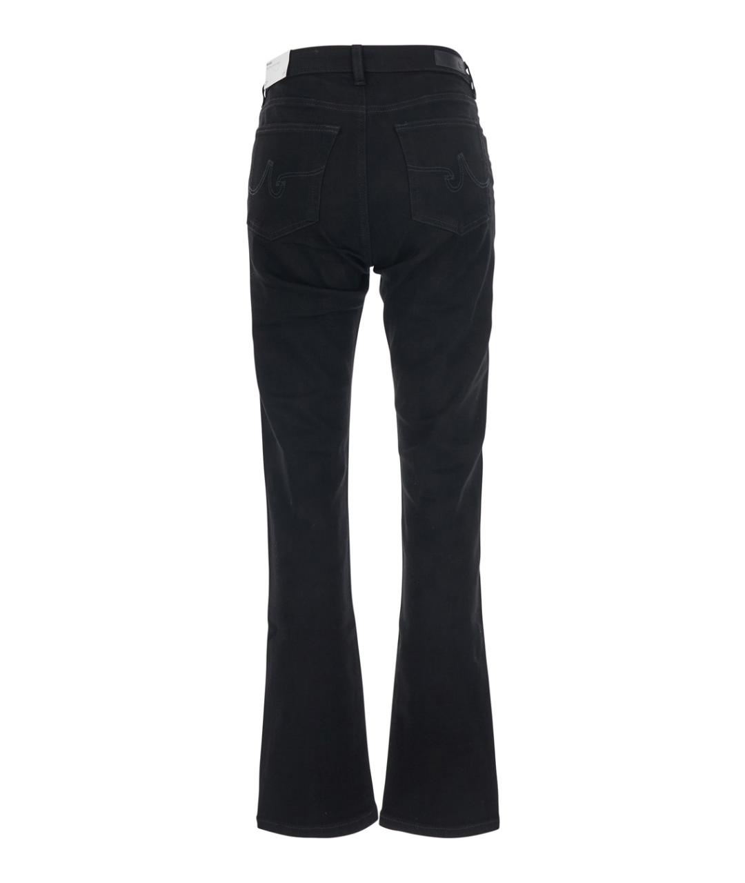 AG JEANS Черные хлопковые прямые джинсы, фото 2
