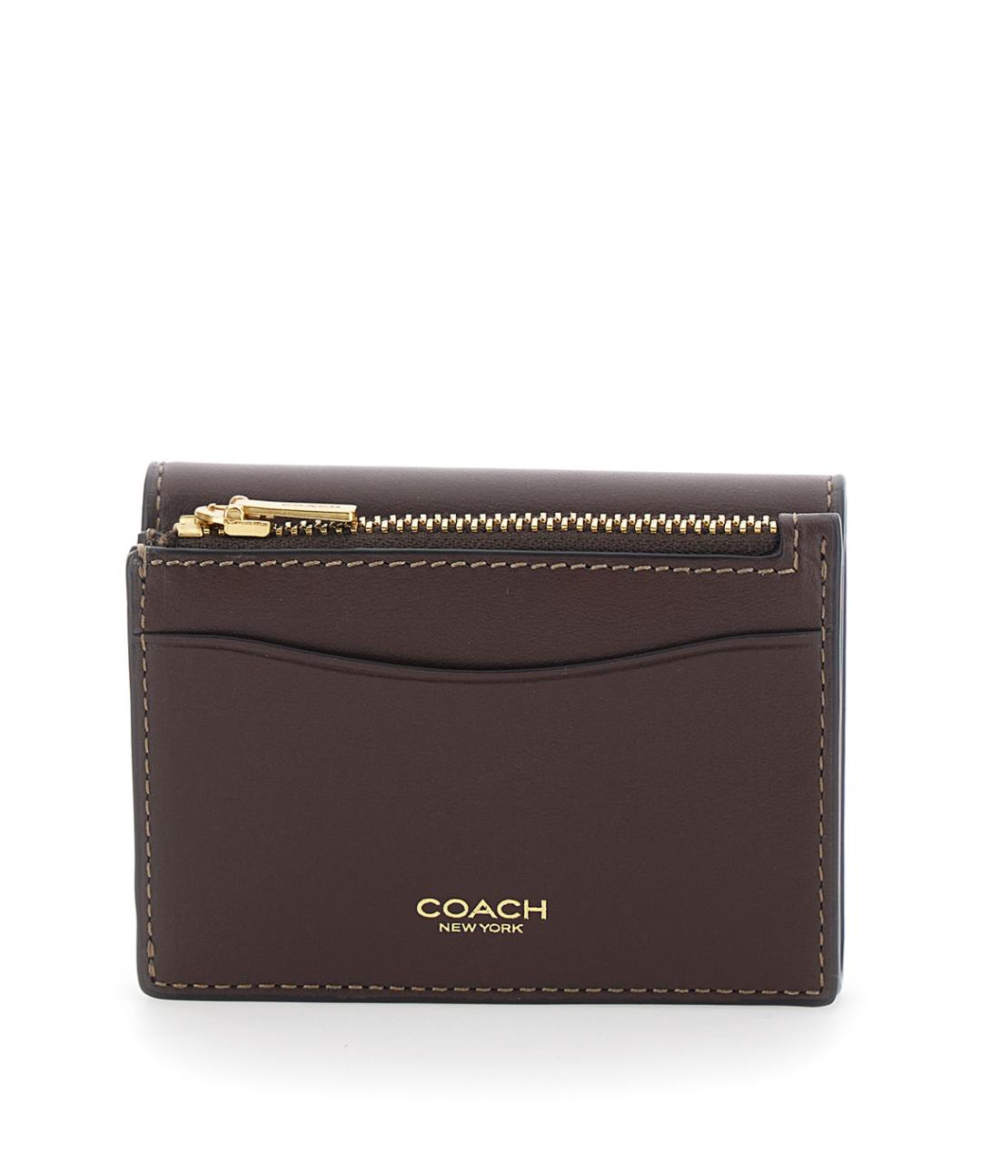 COACH Коричневый кожаный кардхолдер, фото 2