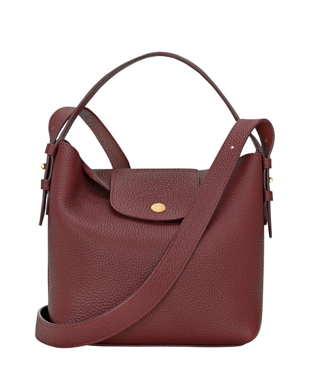 LONGCHAMP Бордовая кожаная сумка через плечо, фото 1