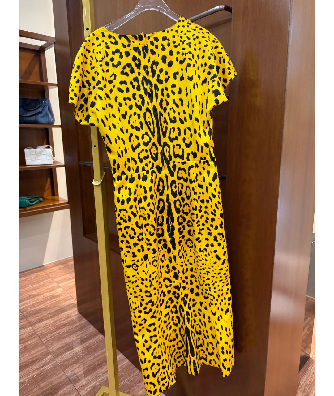 DOLCE&GABBANA Желтое полиэстеровое вечернее платье, фото 2