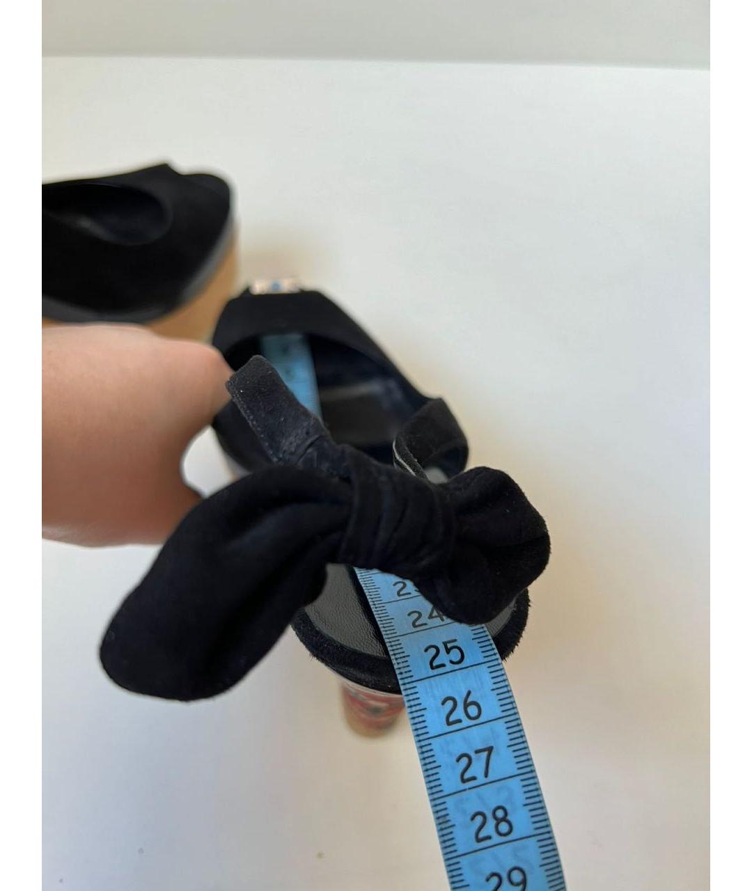 GUCCI Черные босоножки, фото 4