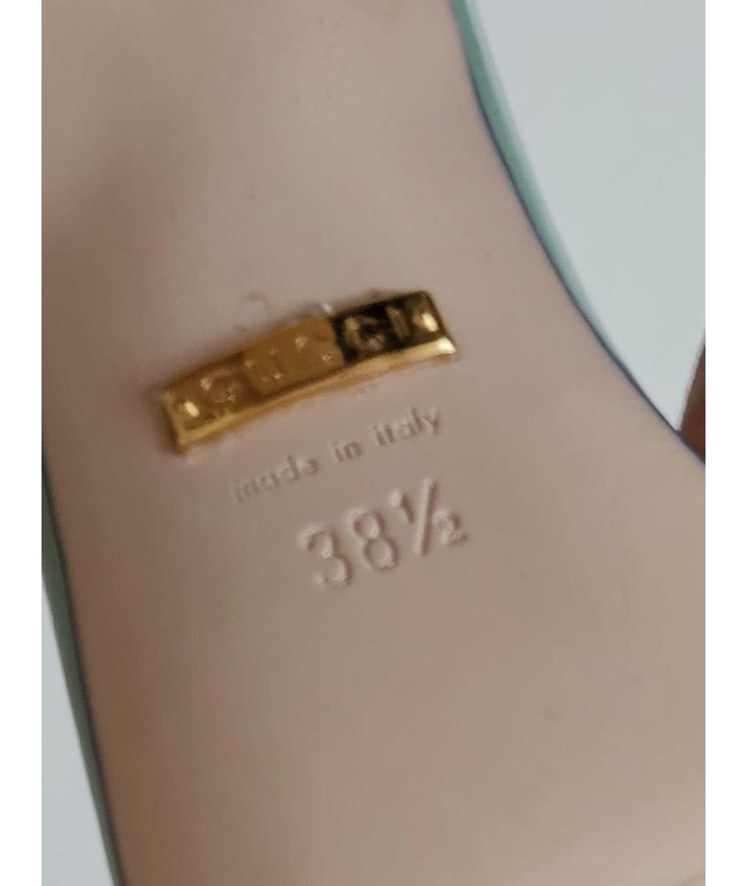 GUCCI Бирюзовые туфли, фото 3