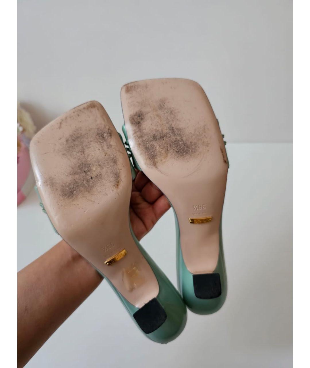 GUCCI Бирюзовые туфли, фото 4