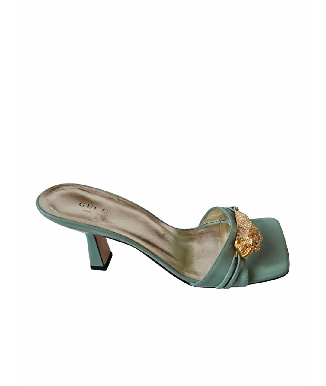 GUCCI Бирюзовые туфли, фото 1