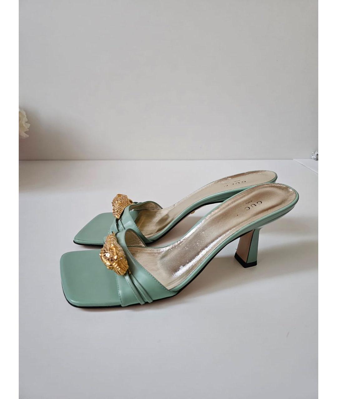 GUCCI Бирюзовые туфли, фото 2