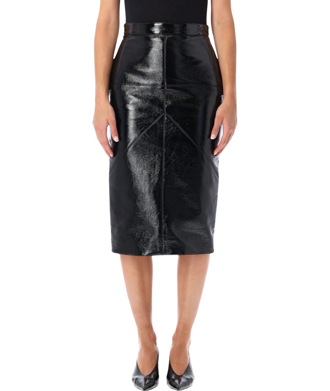 LANVIN Черная юбка миди, фото 1