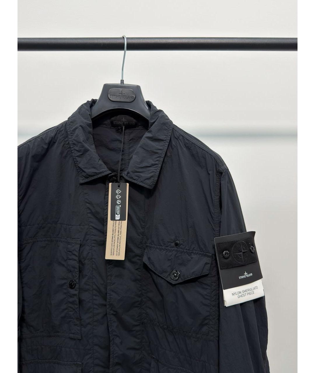 STONE ISLAND Черная нейлоновая куртка, фото 2