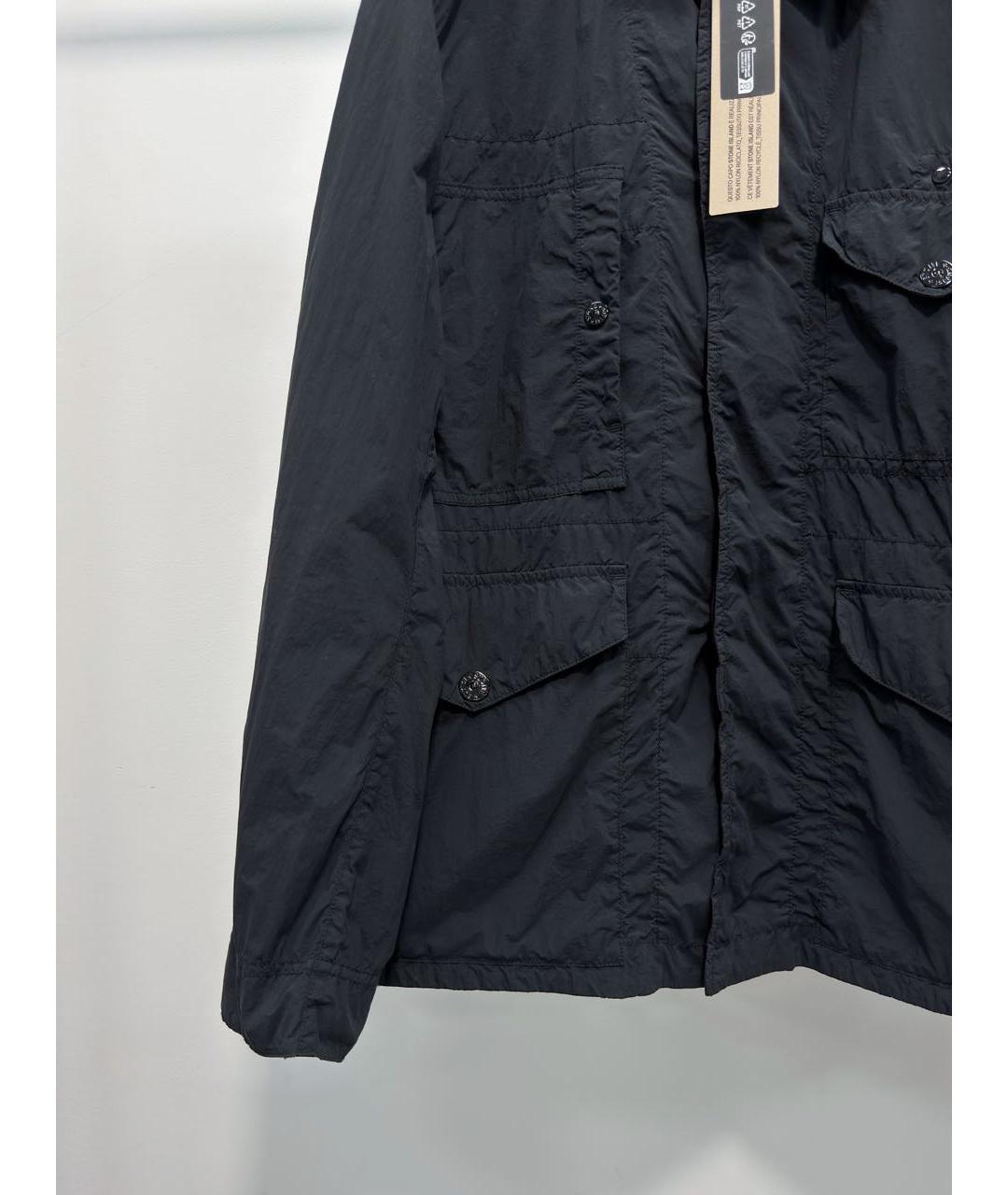 STONE ISLAND Черная нейлоновая куртка, фото 3