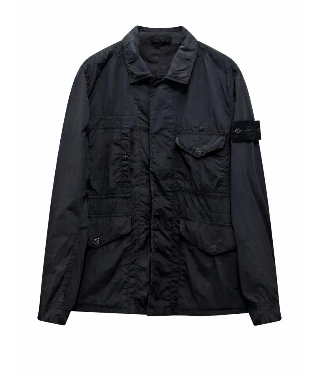 STONE ISLAND Черная нейлоновая куртка, фото 1