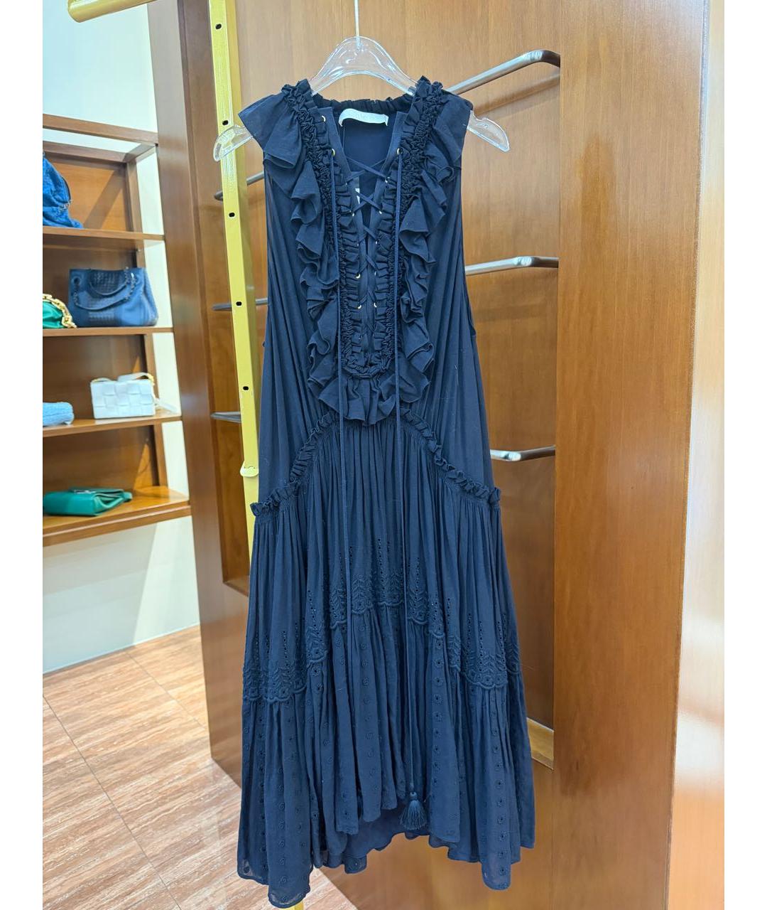 CHLOE Черное хлопковое повседневное платье, фото 5