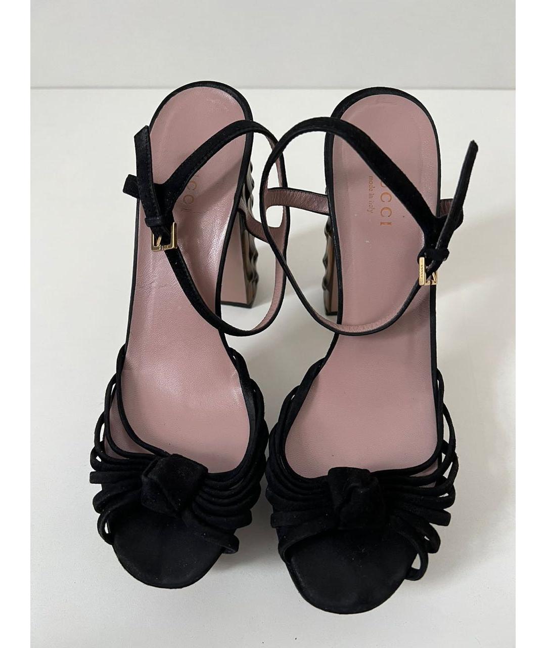 GUCCI Черные босоножки, фото 3