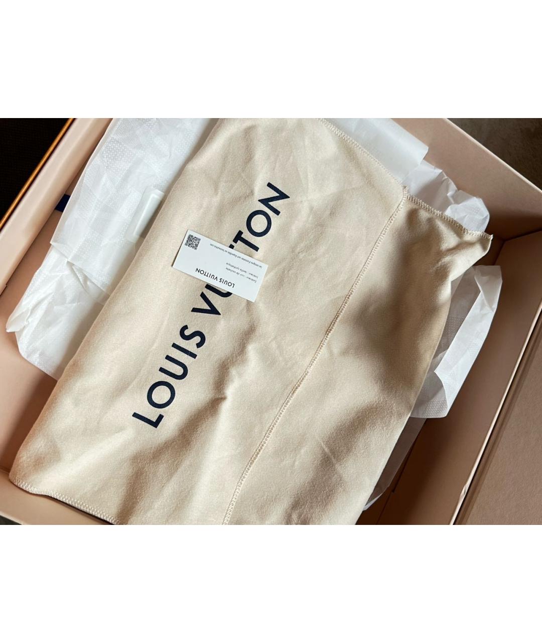 LOUIS VUITTON Черная сумка тоут из канвы, фото 5