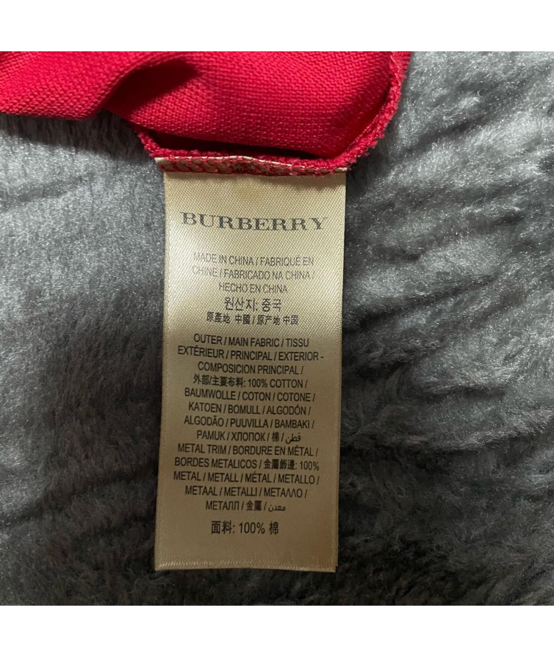 BURBERRY Красное хлопковое поло с коротким рукавом, фото 6