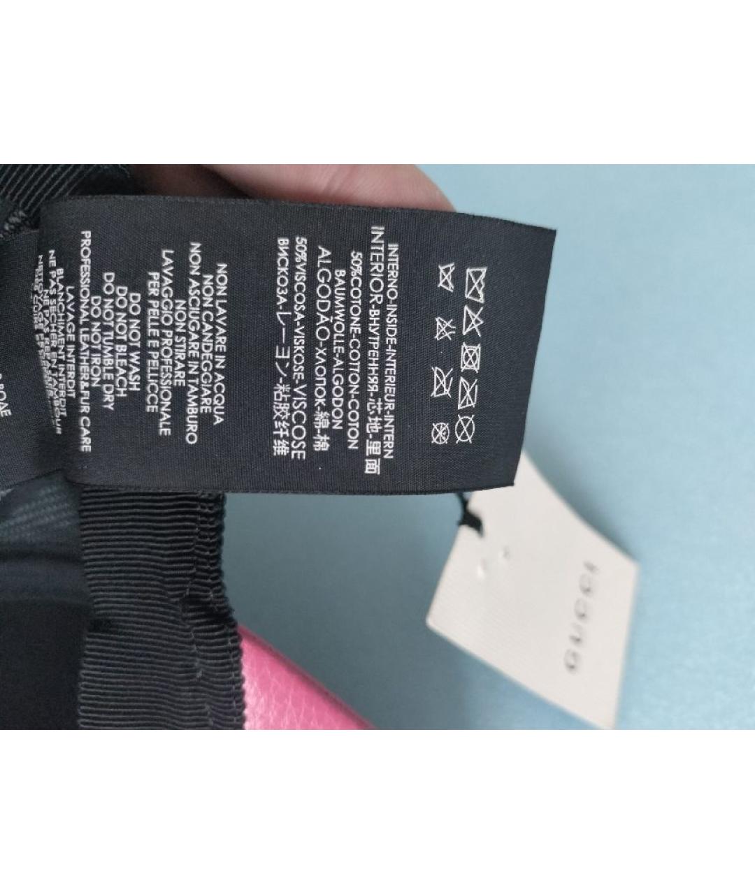 GUCCI Розовая кожаная кепка, фото 9