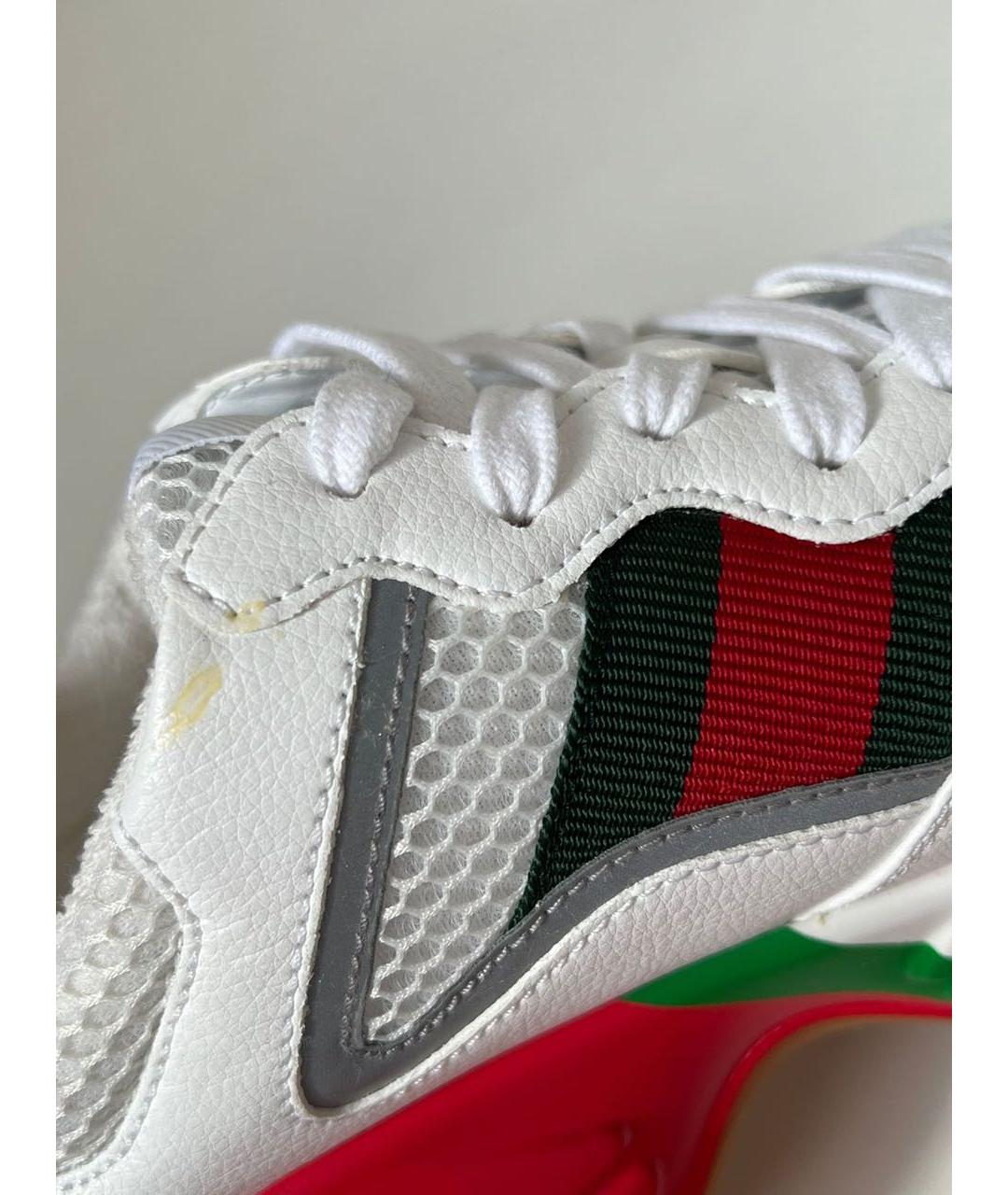 GUCCI Белые кеды, фото 8