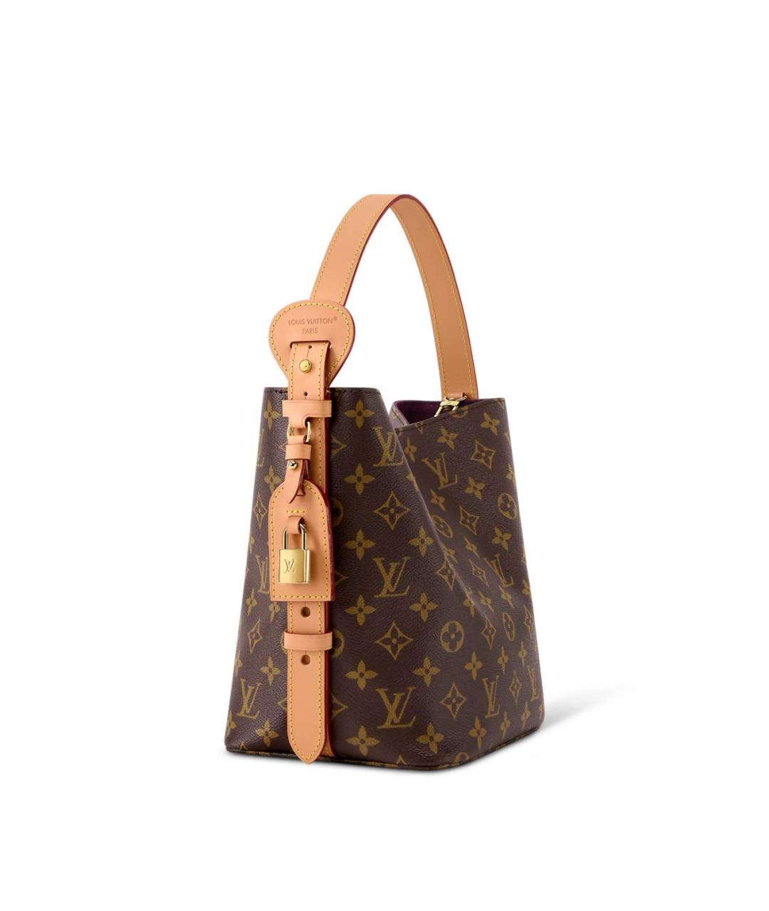 LOUIS VUITTON Коричневая кожаная сумка через плечо, фото 2