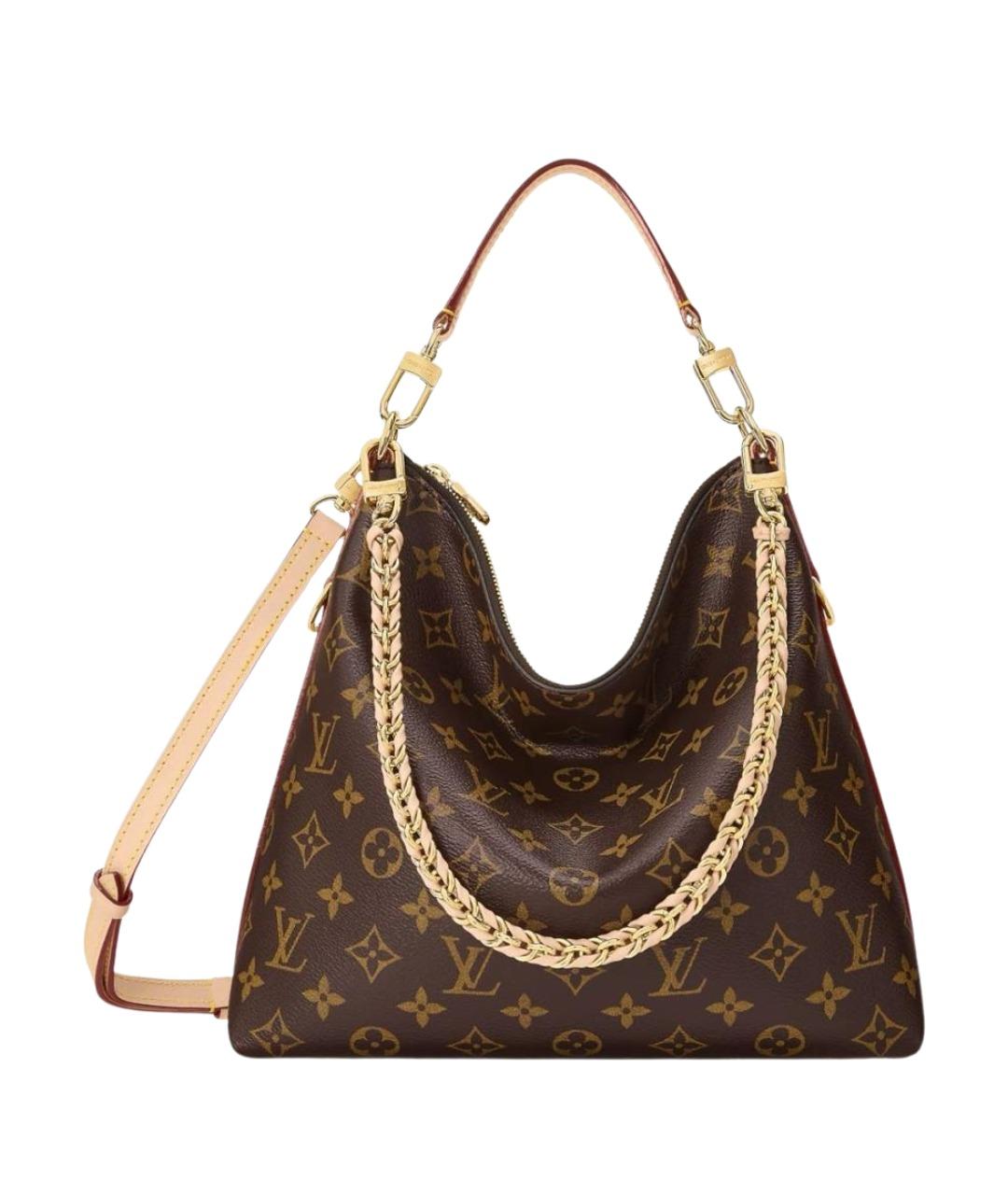 LOUIS VUITTON Коричневая кожаная сумка через плечо, фото 1