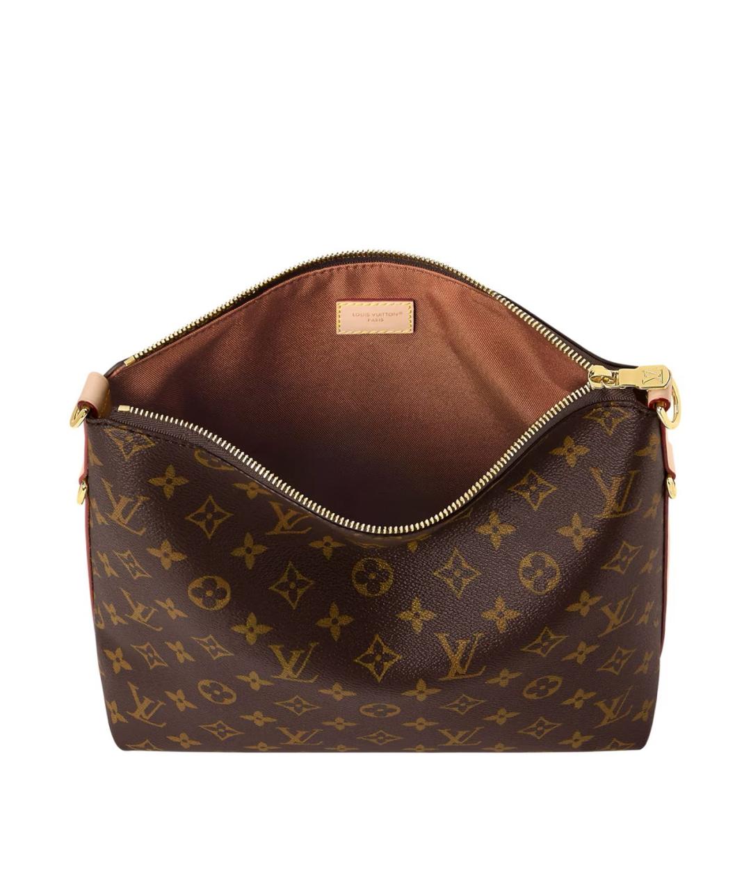 LOUIS VUITTON Коричневая кожаная сумка через плечо, фото 3
