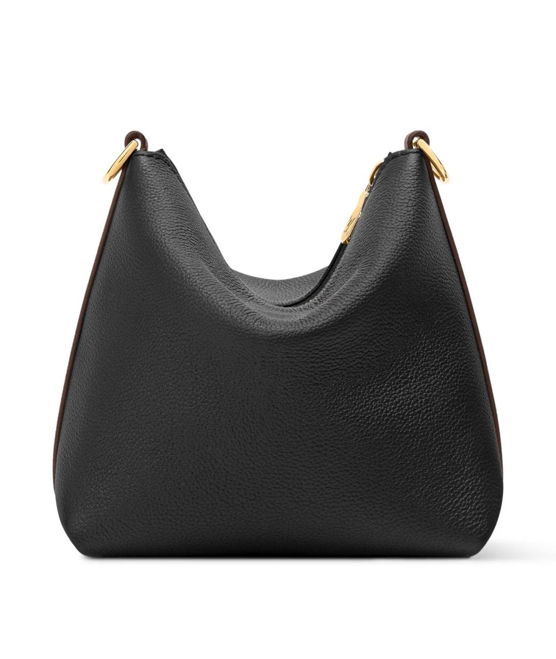 LOUIS VUITTON Черная кожаная сумка через плечо, фото 4