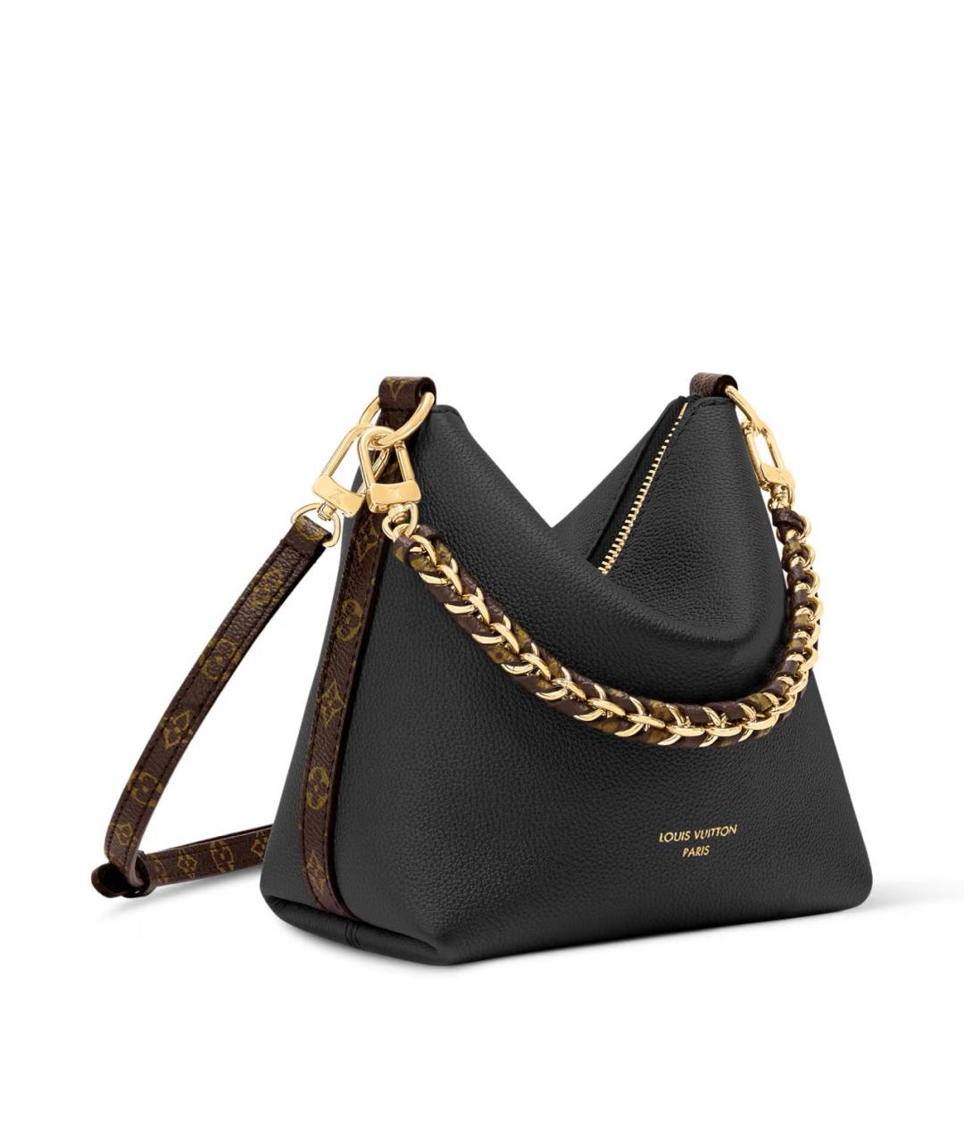LOUIS VUITTON Черная кожаная сумка через плечо, фото 2