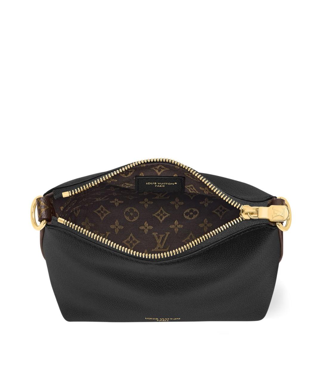 LOUIS VUITTON Черная кожаная сумка через плечо, фото 3