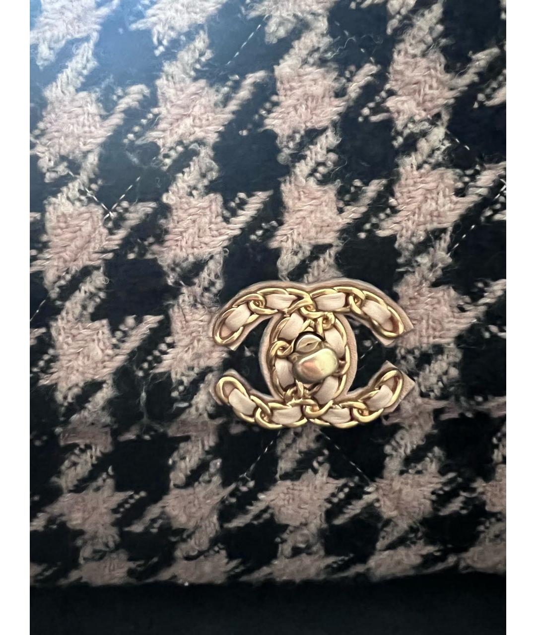 CHANEL Черная твидовая сумка через плечо, фото 5