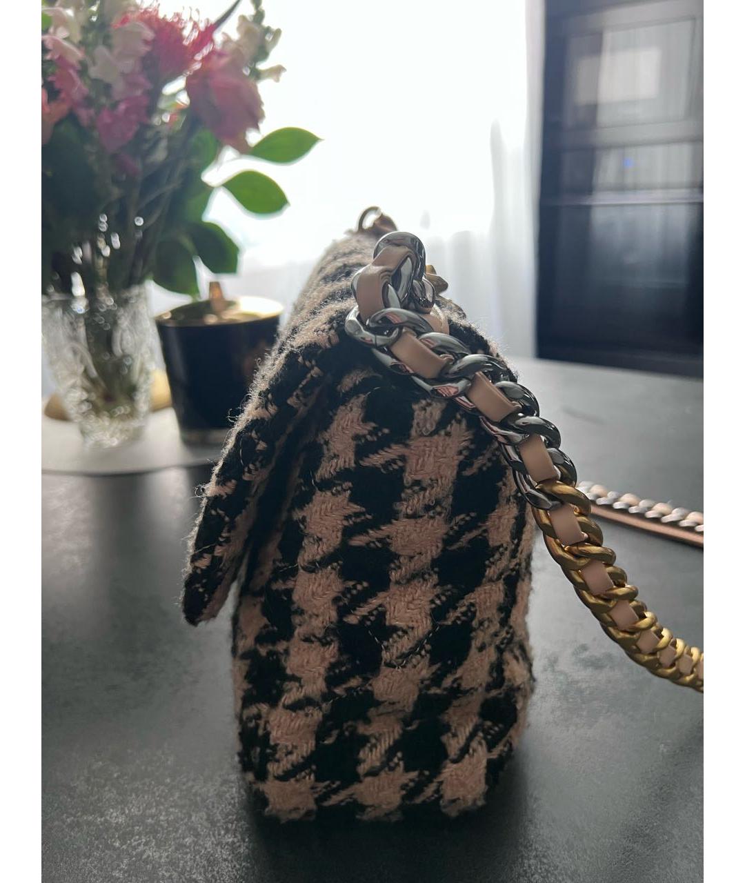CHANEL Черная твидовая сумка через плечо, фото 2