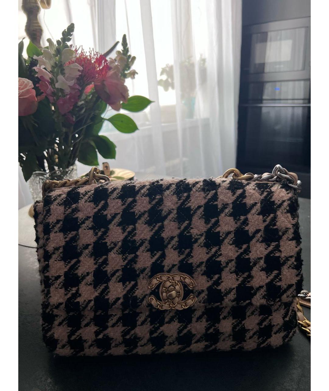 CHANEL Черная твидовая сумка через плечо, фото 6