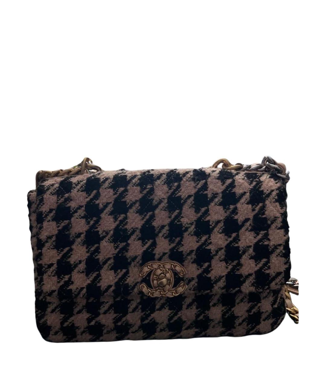 CHANEL Черная твидовая сумка через плечо, фото 1