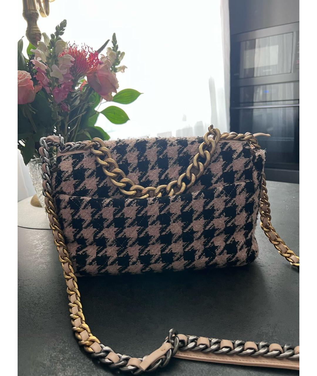 CHANEL Черная твидовая сумка через плечо, фото 3