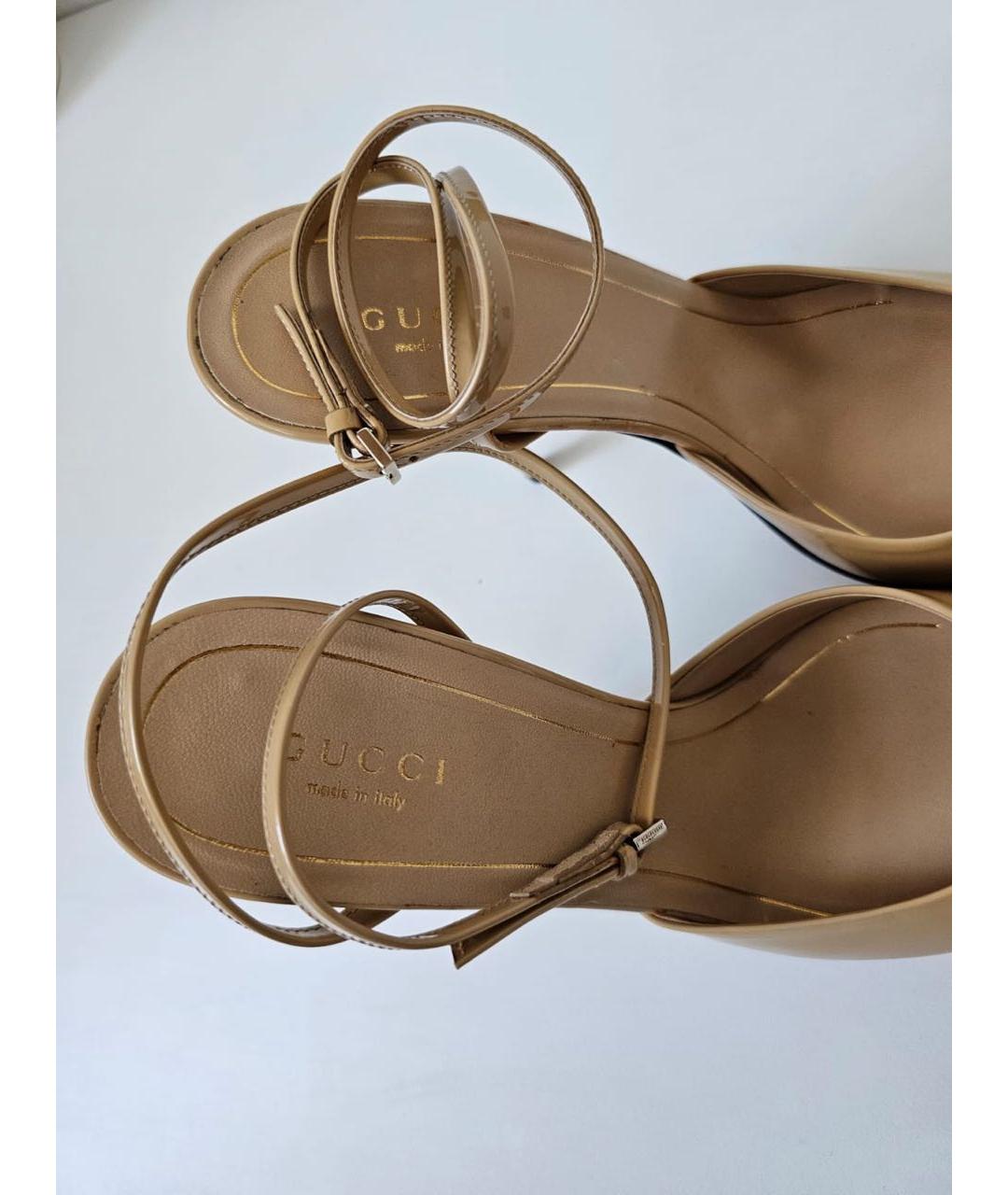 GUCCI Бежевые туфли, фото 8