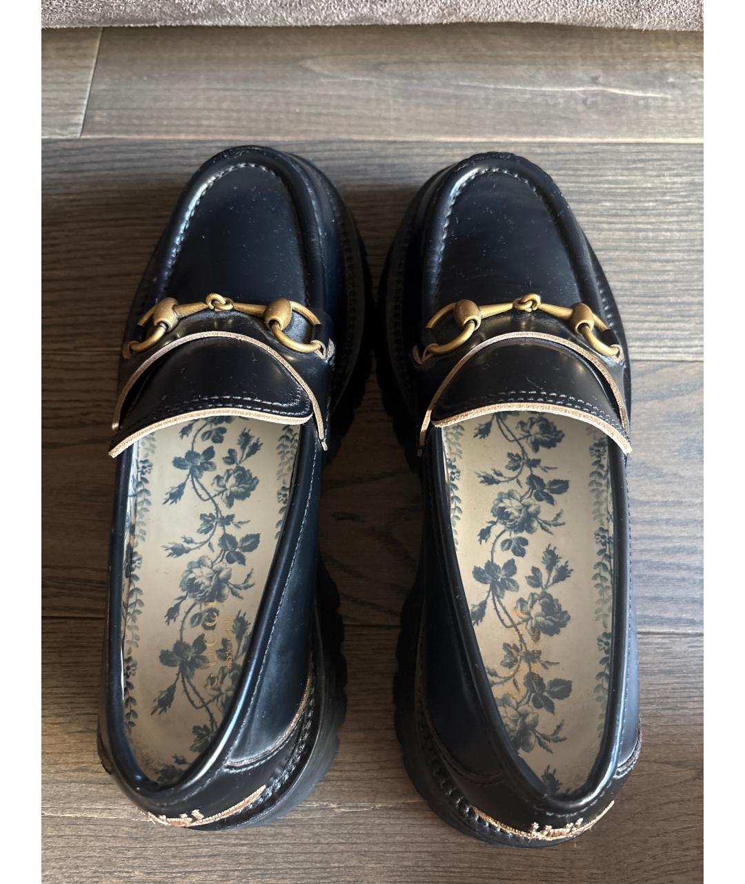 GUCCI Черные кожаные лоферы, фото 3