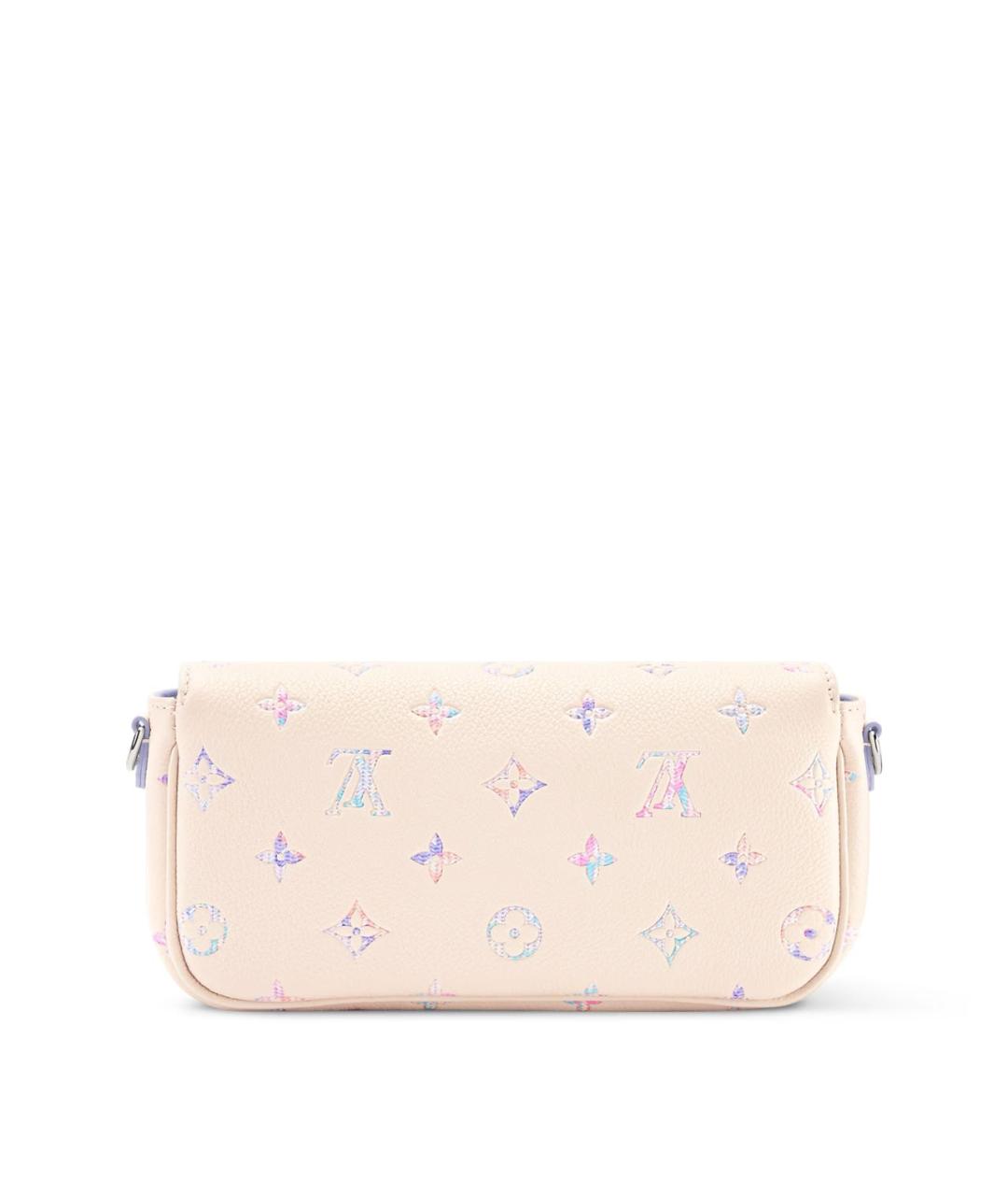 LOUIS VUITTON Бежевая кожаная сумка через плечо, фото 4