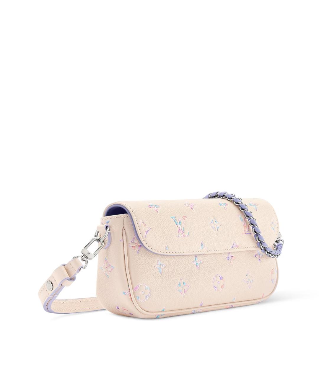 LOUIS VUITTON Бежевая кожаная сумка через плечо, фото 2