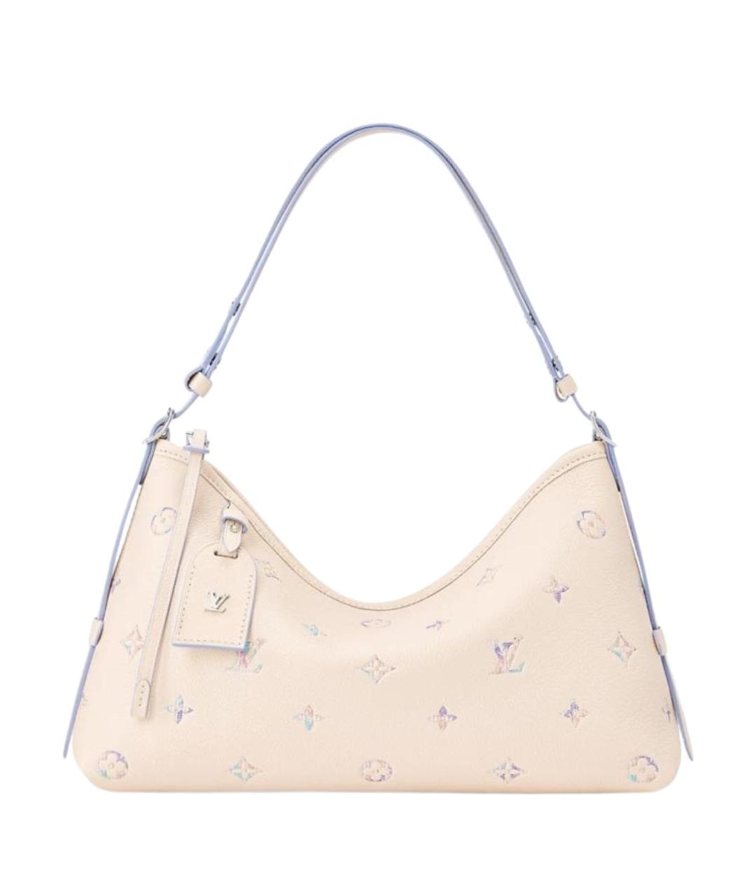 LOUIS VUITTON Бежевая кожаная сумка через плечо, фото 1