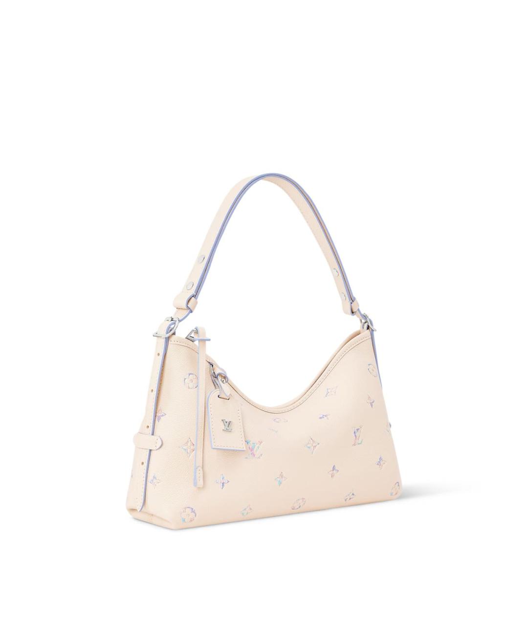 LOUIS VUITTON Бежевая кожаная сумка через плечо, фото 2