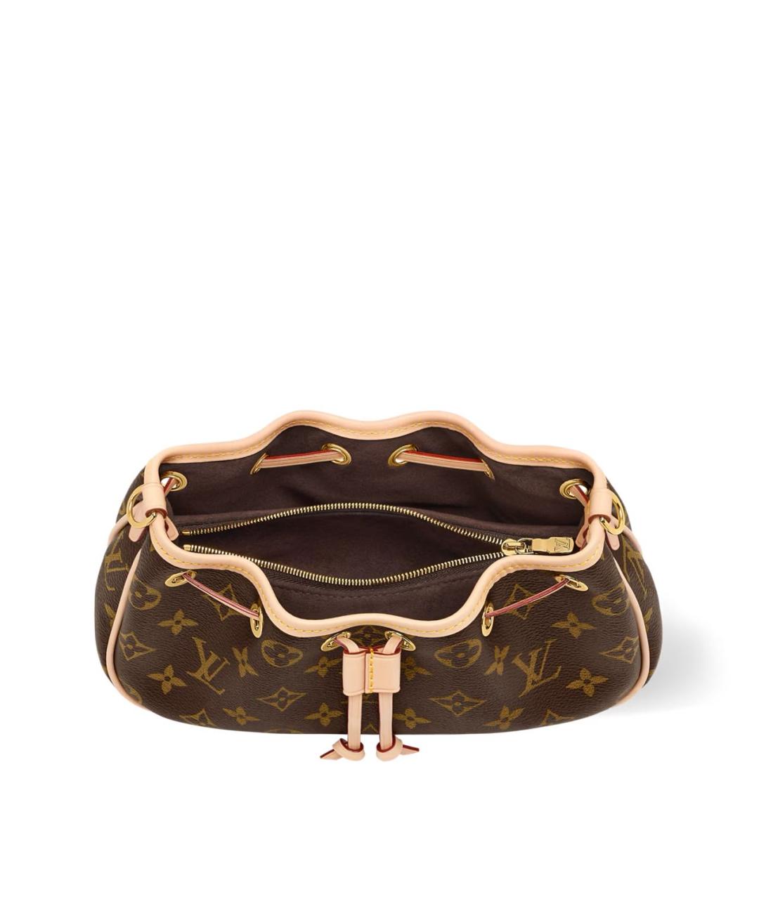 LOUIS VUITTON Коричневая кожаная сумка через плечо, фото 3
