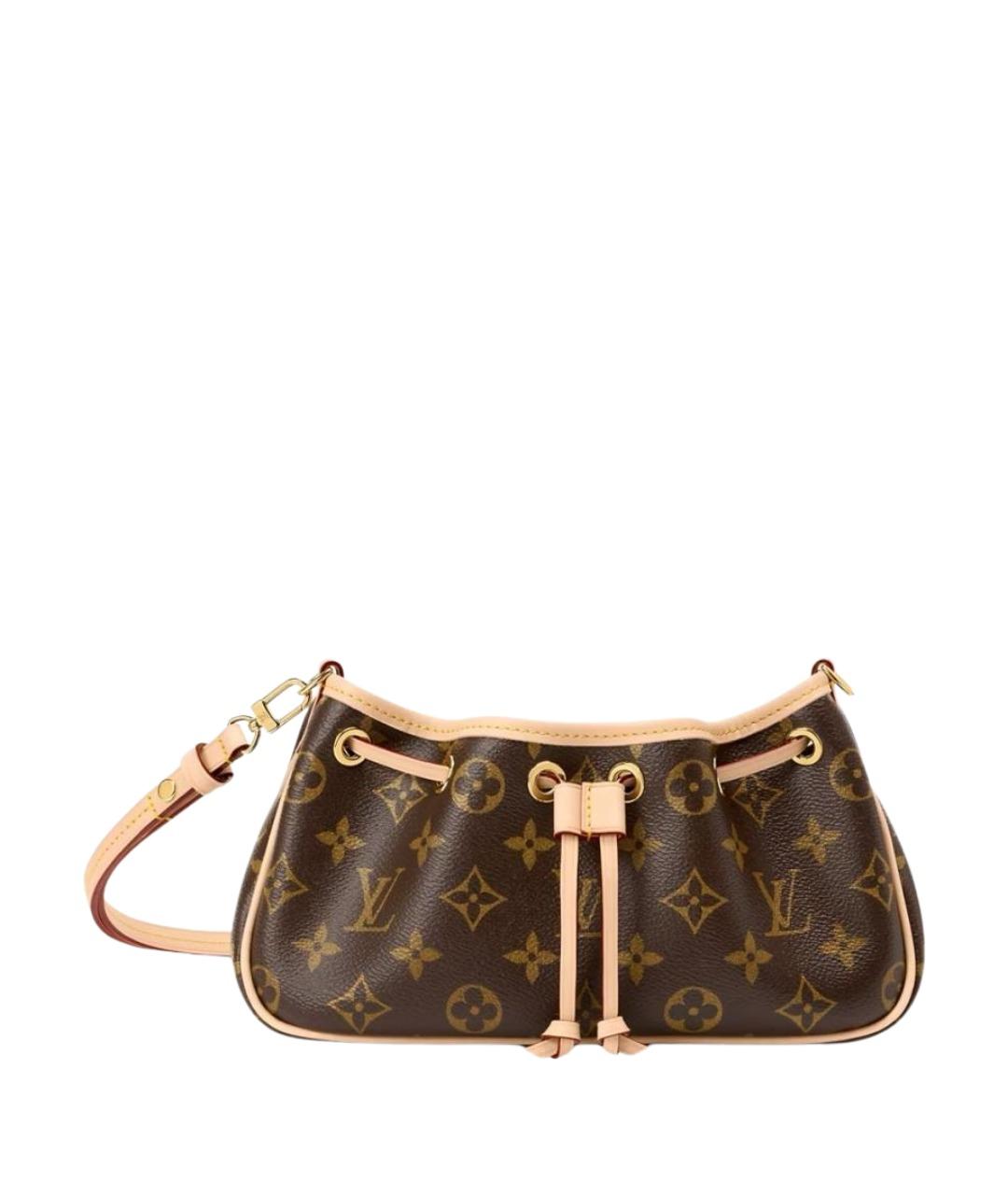 LOUIS VUITTON Коричневая кожаная сумка через плечо, фото 1