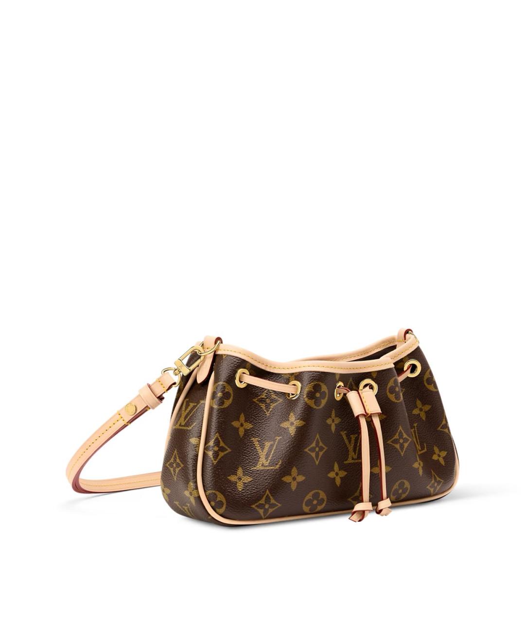 LOUIS VUITTON Коричневая кожаная сумка через плечо, фото 2