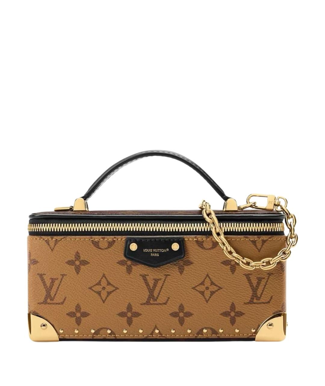 LOUIS VUITTON Коричневая кожаная сумка через плечо, фото 1