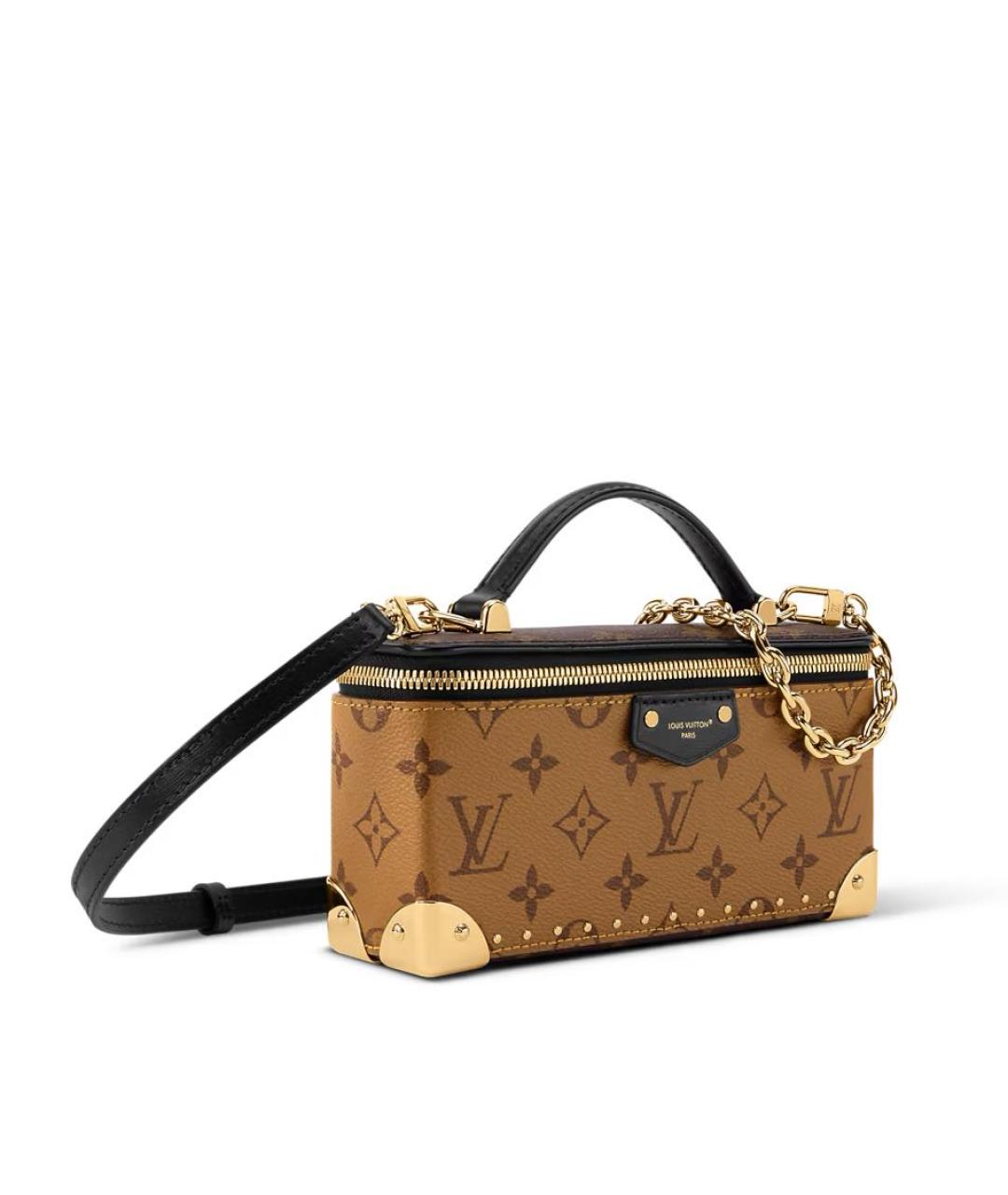 LOUIS VUITTON Коричневая кожаная сумка через плечо, фото 2