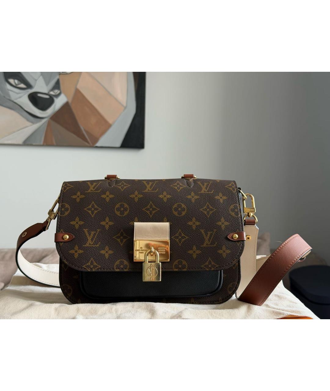 LOUIS VUITTON Коричневая сумка через плечо из канвы, фото 9