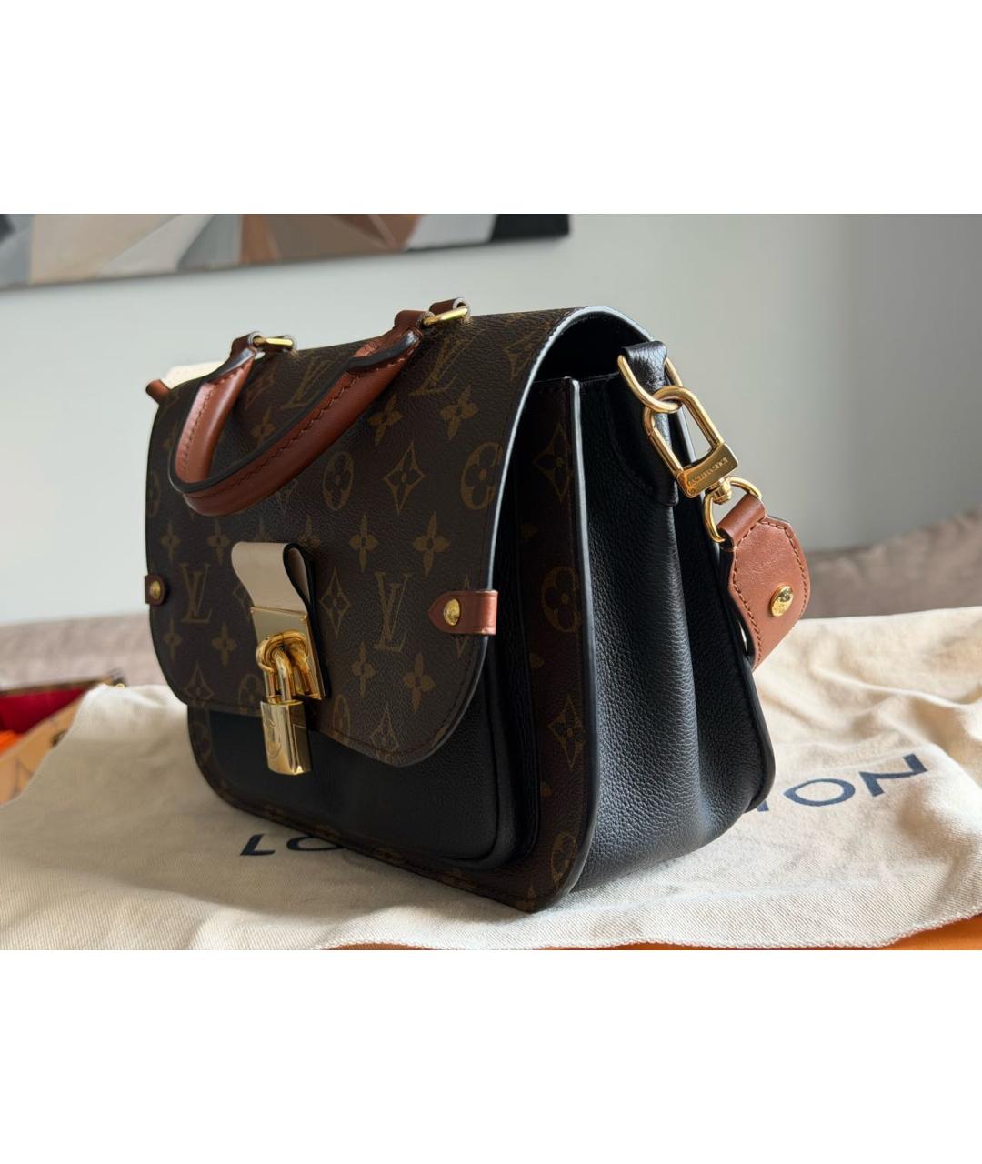 LOUIS VUITTON Коричневая сумка через плечо из канвы, фото 5